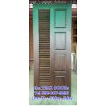 TD172 ประตูไม้สัก 4 ฟัก เกล็ดข้าง ขนาด 80X200 ซม.