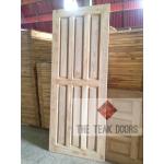 TD181 ประตูไม้สัก หกฟักเล็ํก ขนาด 80X200 ซม.