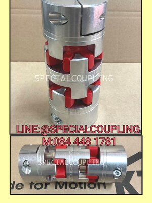 จำหน่ายRotex “ROTEX GS” Backlash-free Coupling #GS38, material : Aluminium , component Double Slotted 2.5/2.5 (ดุมผ่า) with AL-H Spacer with 2 98-Sh-A-GS (Red Colour), Pilot bored (12mm) ,KTR Germany พร้อมส่ง สอบถามได้คะ