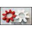 Spidex size.55 Red&white Urethane Spider Only (ยางยอยSpidex size.55 ยูรีเทน)