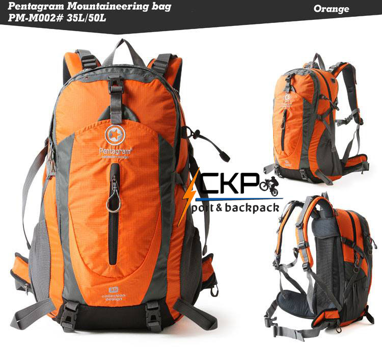 กระเป๋าเปฺ้ Backpack ยี่ห้อ Pentagram สีส้ม