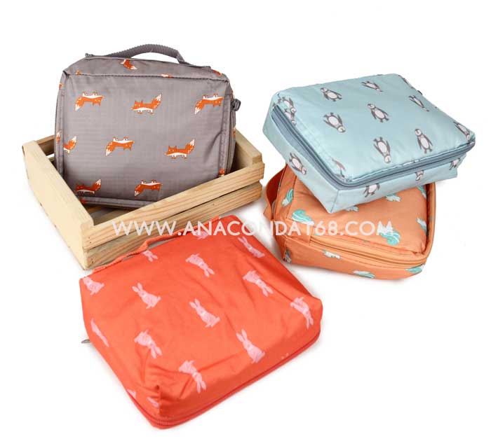 กระเป๋าเป้ผ้าร่มพับได้ ลายน่ารัก กระเป๋าพับได้สะพายหลัง