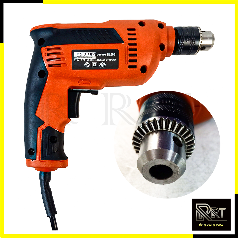 BERALA สว่านปรับรอบซ้าย-ขวา 10 mm. รุ่น MT-606