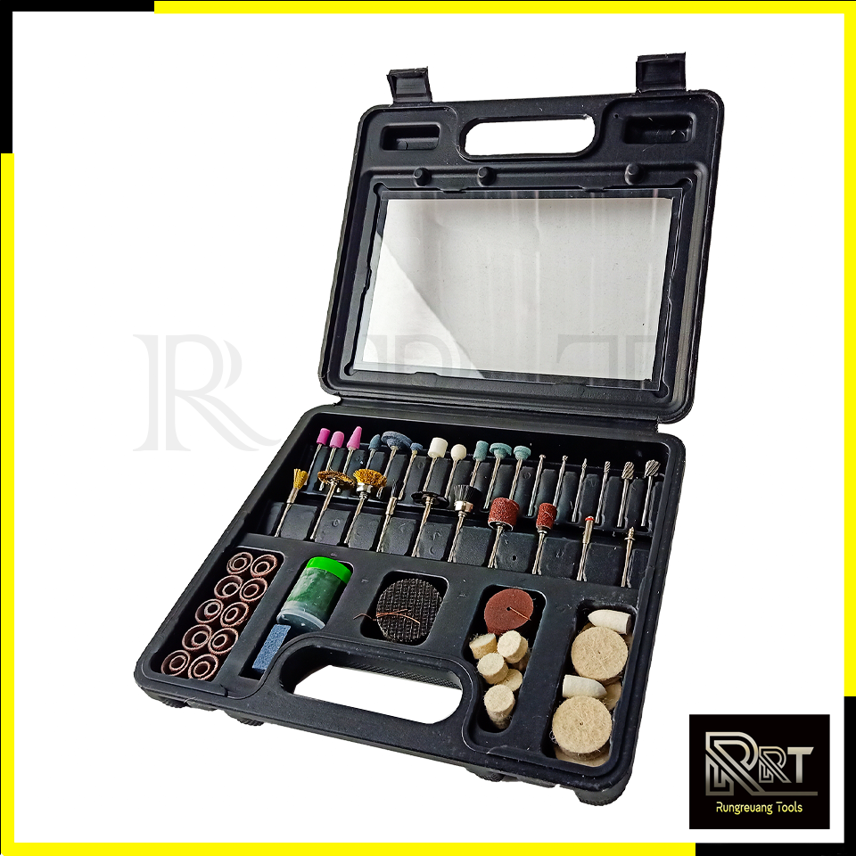 RRT ชุดเครื่องขัดมินิ ขนาดแกน 3mm. (ชุด 100 ชิ้น)