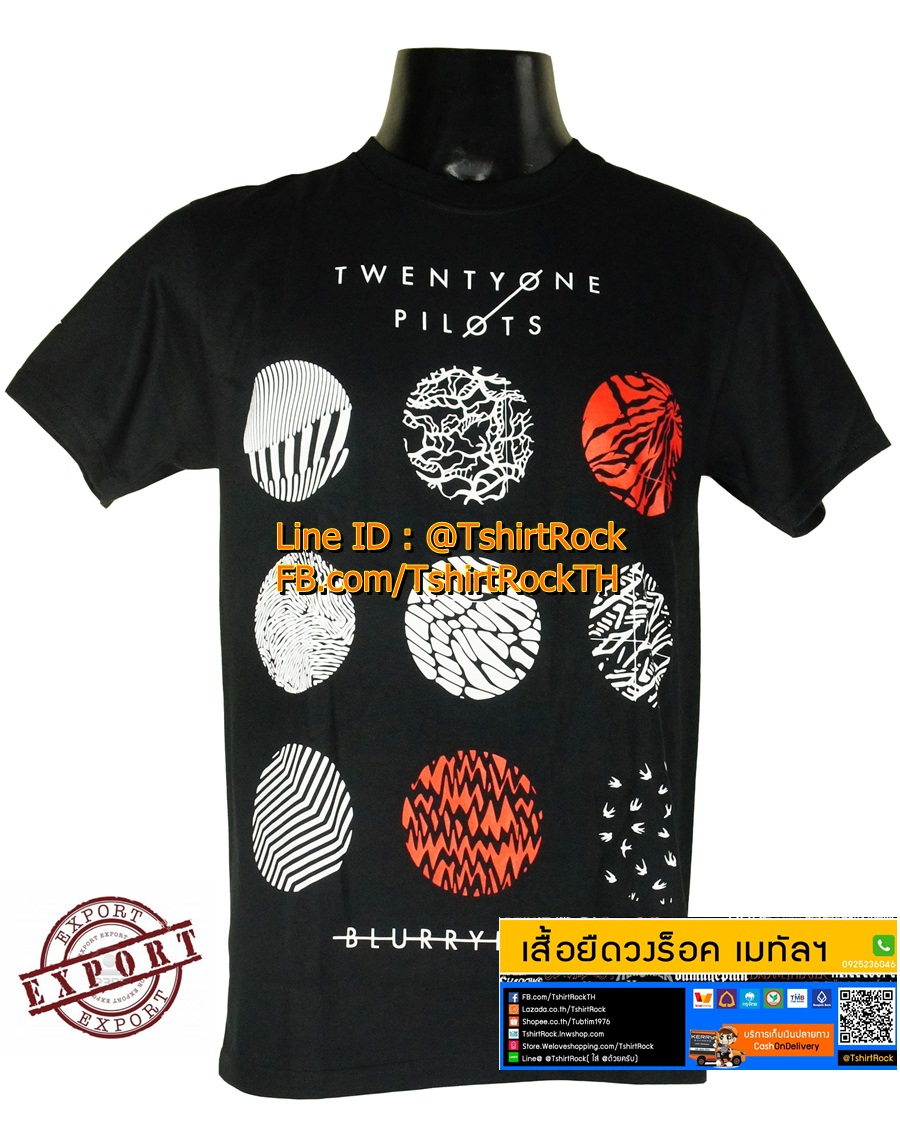 เสื้อวง TWENTY ONE PILOTS เสื้อยืดวงดนตรีร็อค เมทัล เสื้อร็อค ทเวนตีวันไพล็อตส์ TPT1651