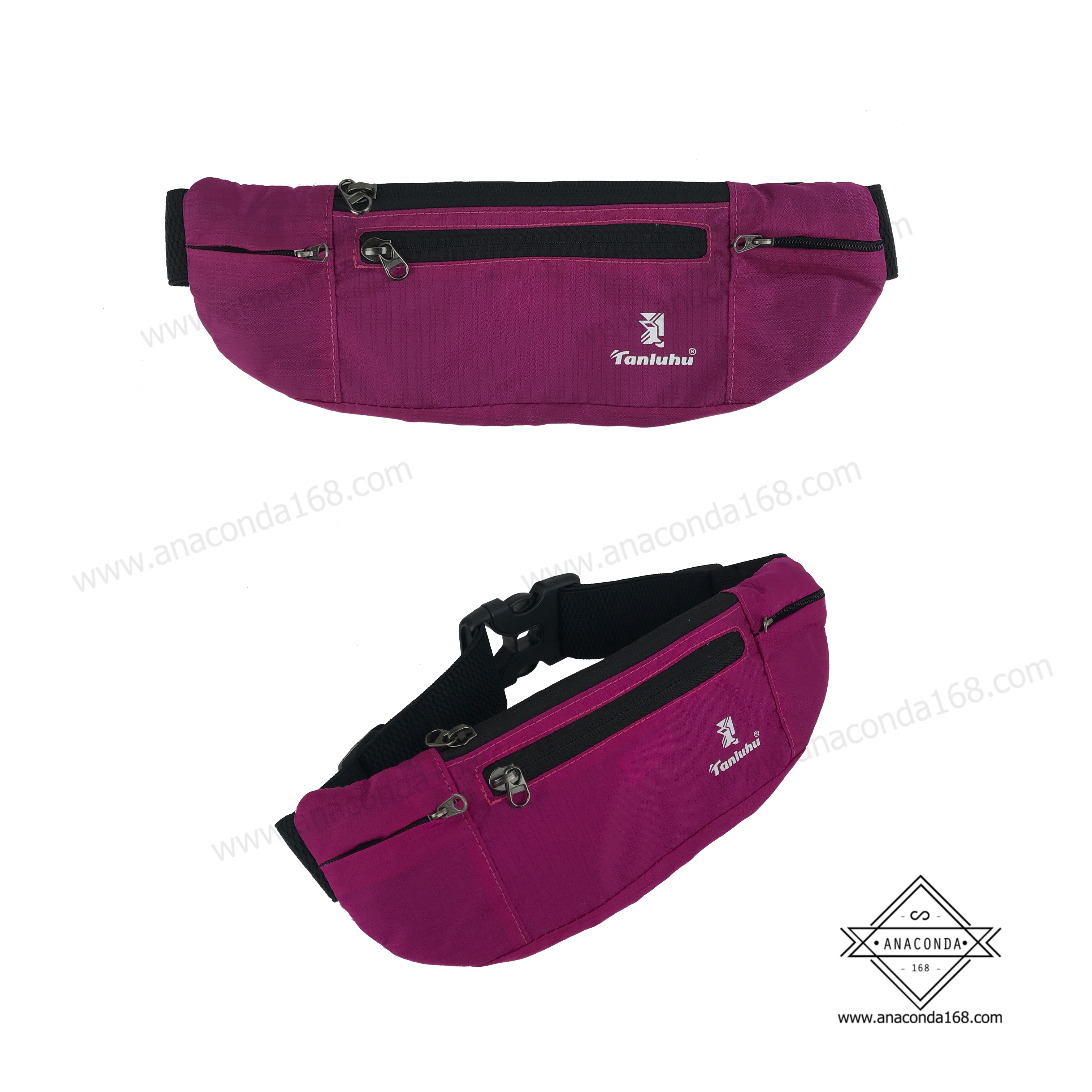 คาดเอวสปอร์ต2ช่องซิปพร้อมช่องใส่ขวดน้ำ (Sport Bag Tanluhu)