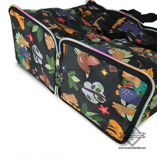 กระเป๋าพับได้เนื้อผ้าหนามีซิปปิด รุ่นซิปรอบ(Shopping Bag)
