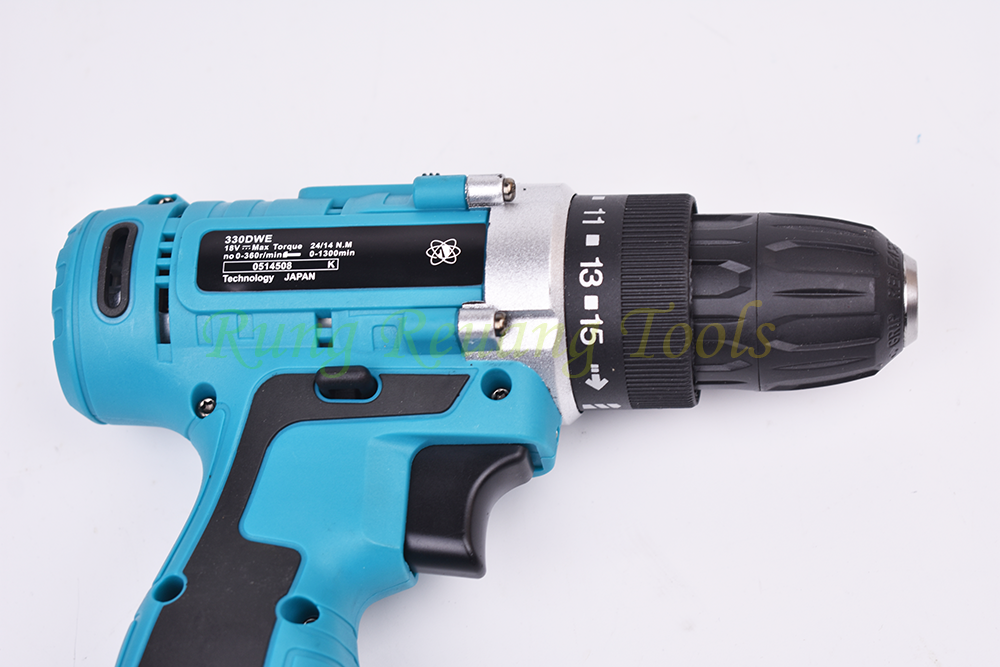 RSK สว่านไร้สาย 18V รุ่น 330DWE พร้อมแบตฯ 2 ก้อน และชุดอุปกรณ์