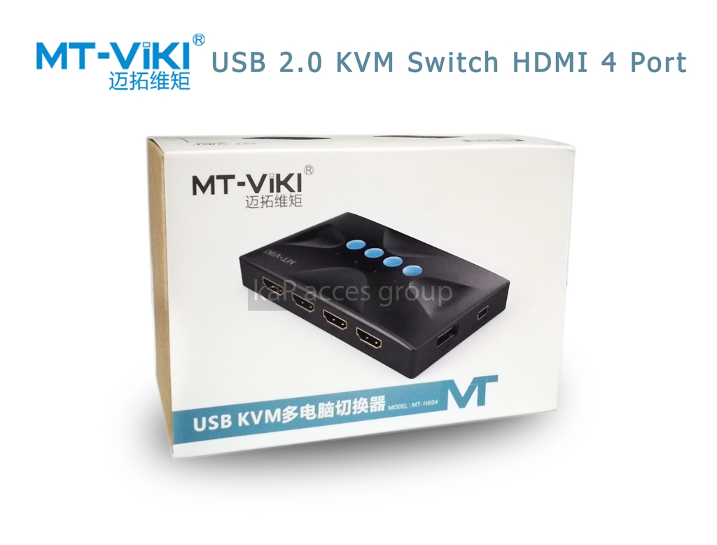 MT-Viki HDMI USB KVM SWITCH 4 PORT (พร้อมสาย)