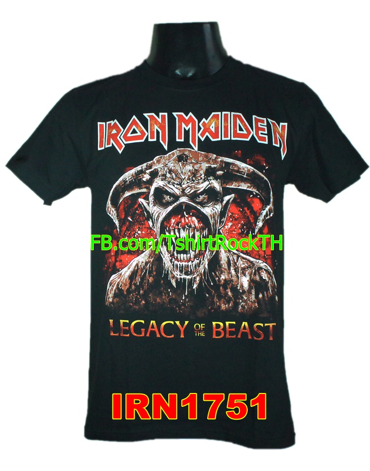 เสื้อยืดวง IRON MAIDEN เสื้อร็อค เสื้อวง เมทัล ไอเอิร์นเมเดน IRN1751