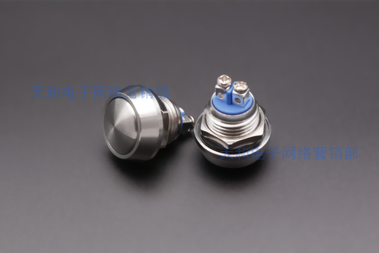 สวิทย์กดติดปล่อยดับ 12mm แป้นบอลขาสกรู แสตนเลส ทนแอมป์สูง