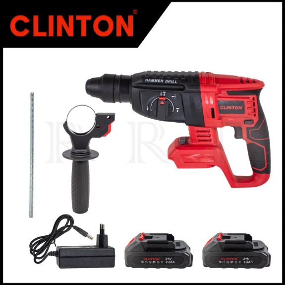 CLINTON สว่านโรตารี่ไร้สาย 3 ระบบ 20V รุ่น CT-RTY21V < เหมาะสำหรับงานเจาะไม้ เหล็ก ปูน และคอนกรีต >