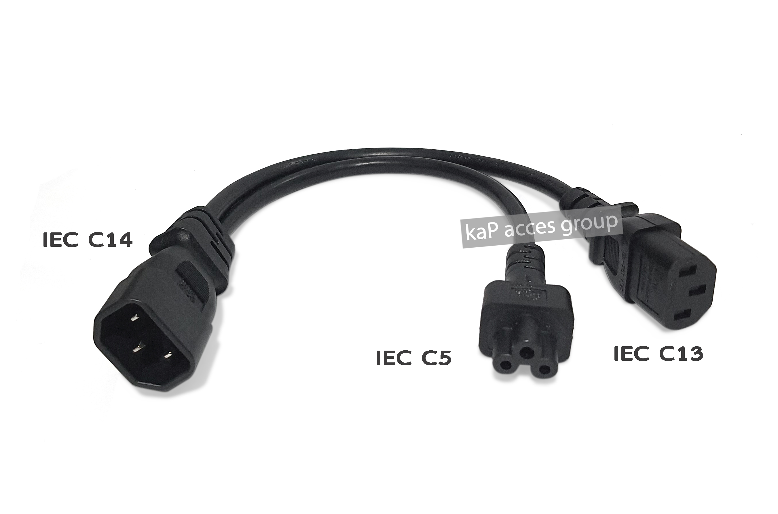 สาย Y Connector Power IEC C14 to Splitter IEC C5 / IEC C13 Cable (3x0.75sq.mm) 30CM.