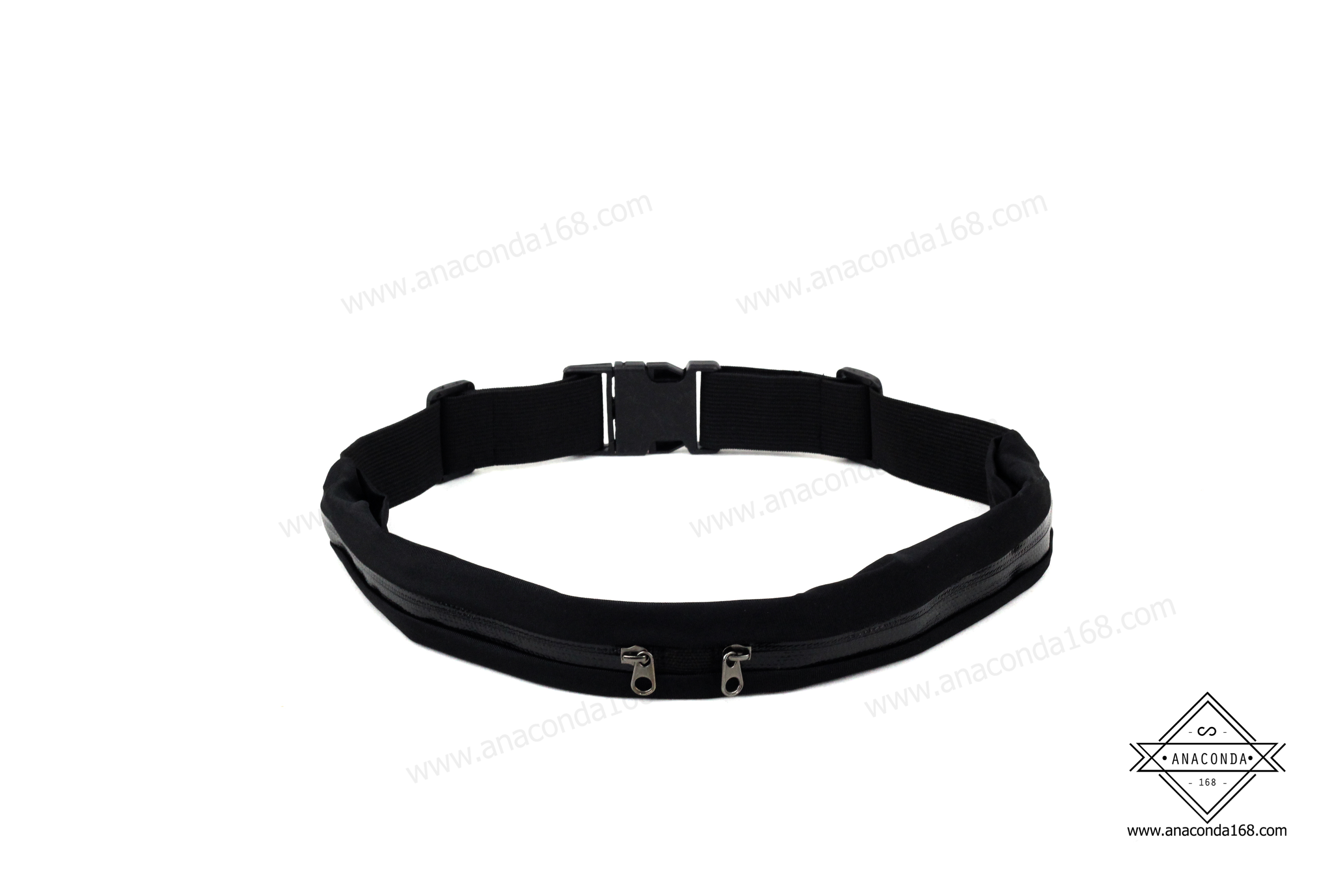 กระเป๋าคาดเอวยางยืด แนวสปอร์ตซิปสี 2 ซิป