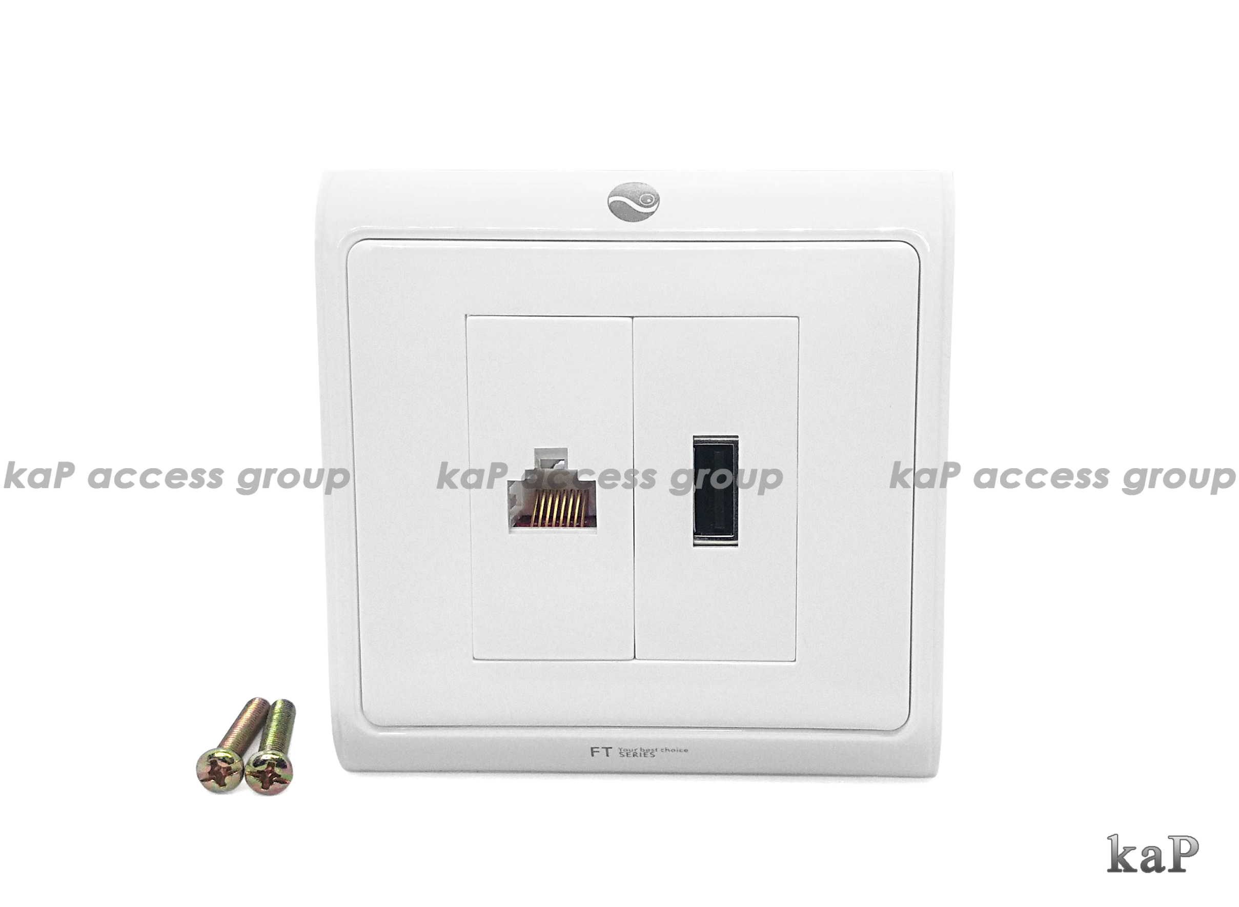 เพลทหน้ากากเต้ารับ USB / RJ45 (LAN)