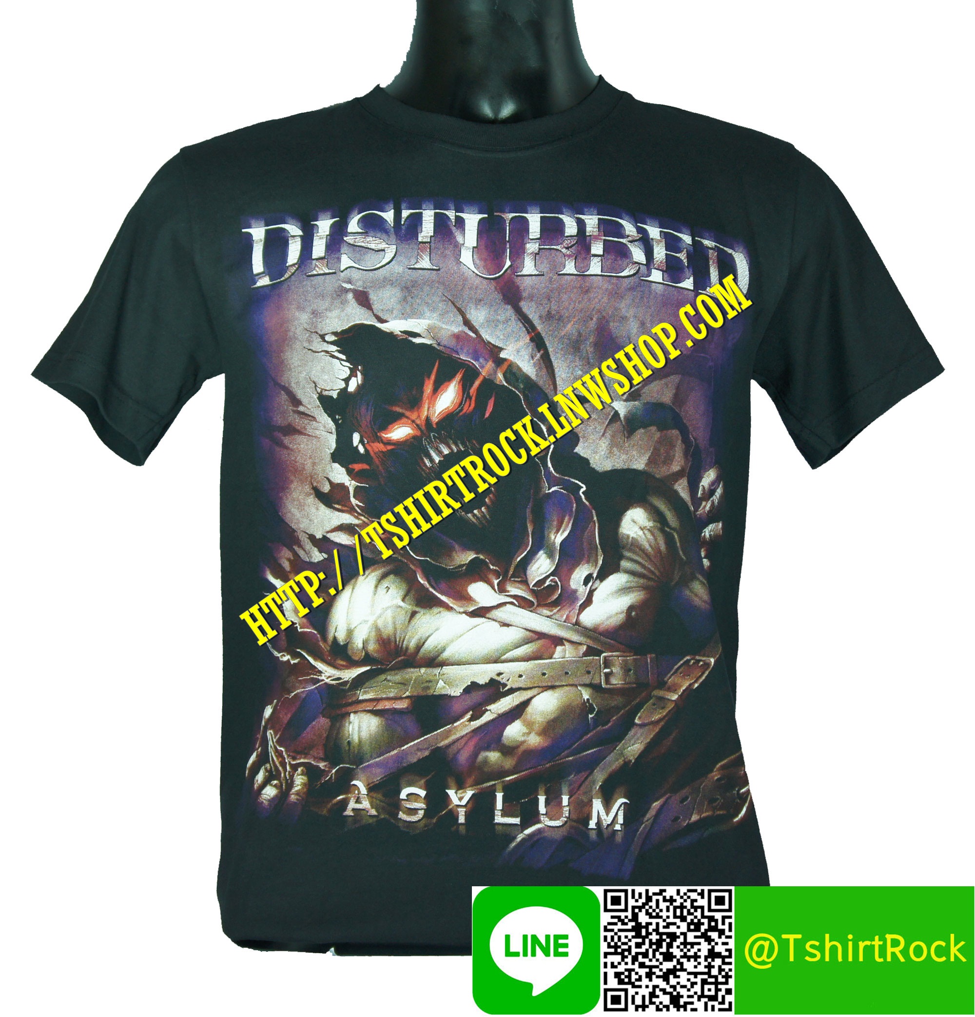 DISTURBED เสื้อยืดวงร็อค เมทัล ดนตรี เสื้อวงดิสเทิร์บ DTB1076