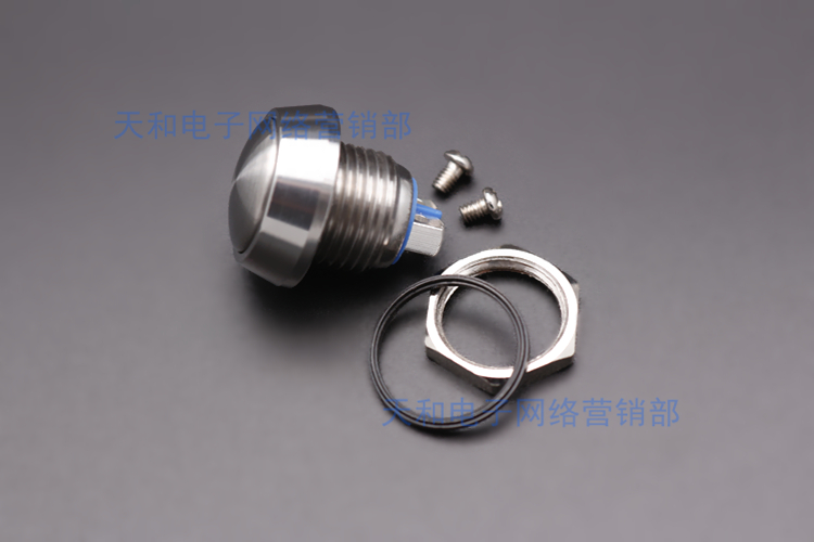 สวิทย์กดติดปล่อยดับ 12mm แป้นบอลขาสกรู แสตนเลส ทนแอมป์สูง