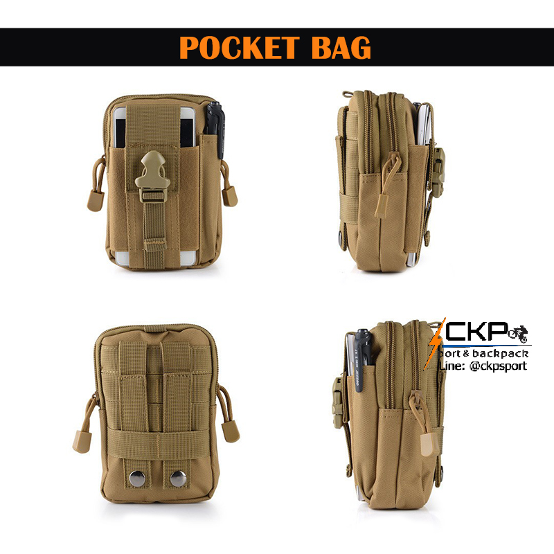 กระเป๋าร้อยเข็มขัด Pocket Bag เป็นกระเป๋าใบเล็กกะทัดรัด ใส่มือถือ ใส่แบตสำรอง กระเป๋าตังค์ มีช่องเสียบปากกา ช่องใส่ไฟฉาย ซิปมีความทนทาน เป็นกระเป๋าผู้ชาย ราคาโดนใจ จากร้าน ckpsport&back สามาติดต่อได้ที่ lineID :@ckpsport