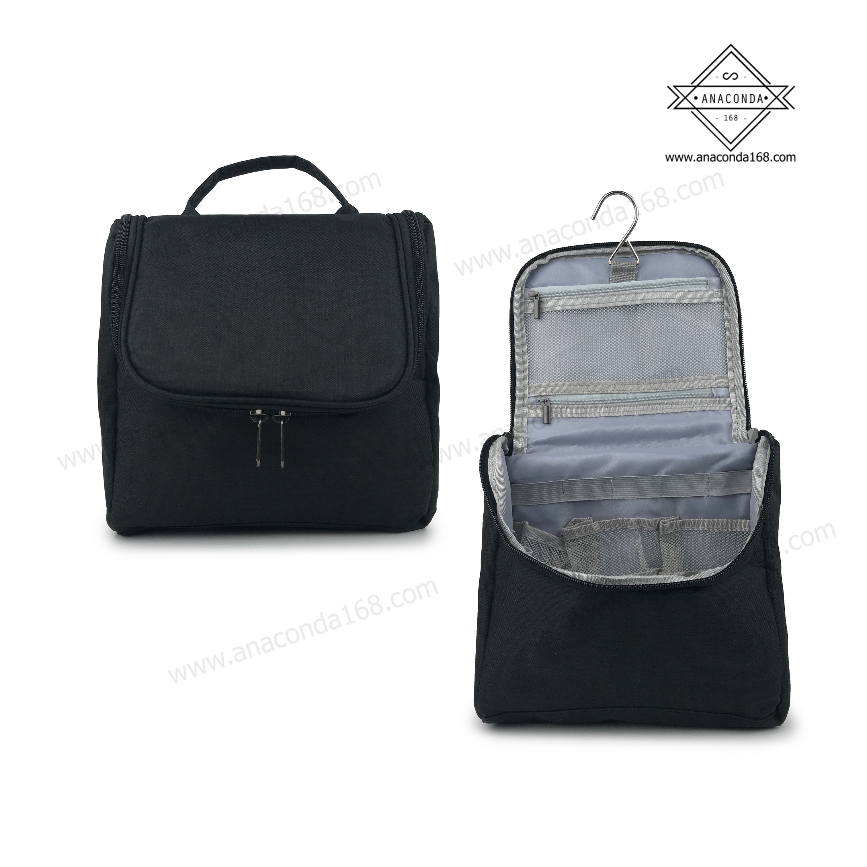 กระเป๋าจัดระเบียบใส่อุปกรณ์อาบน้ำ ( มีตะขอสำหรับแขวนได้ )