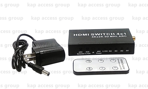 Switch HDMI เข้า 4 ออก 1 จอ Switcher Support ARC / MHL / Audio Separation (4K/ 3D)