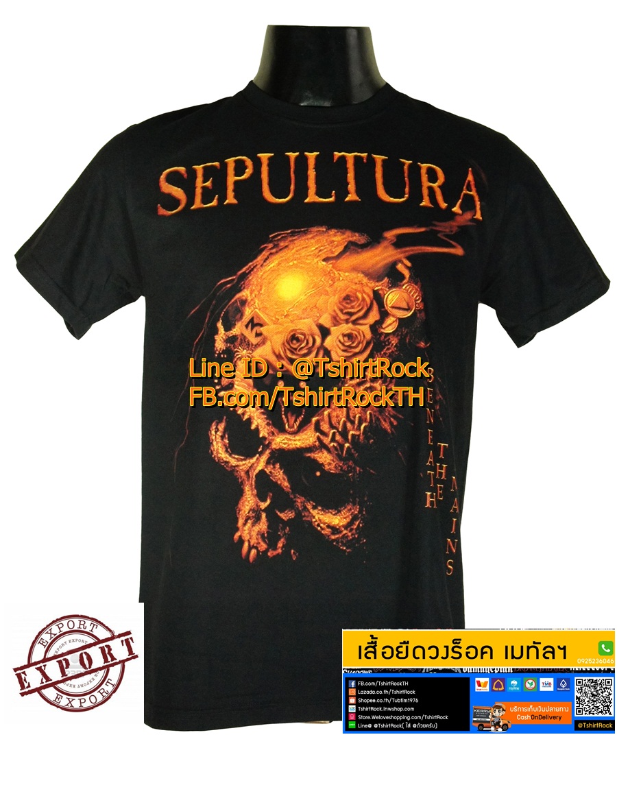 เสื้อวง SEPULTURA เสื้อยืดวงดนตรีร็อค เมทัล เสื้อร็อค เซปูล์ตูรา STR1646