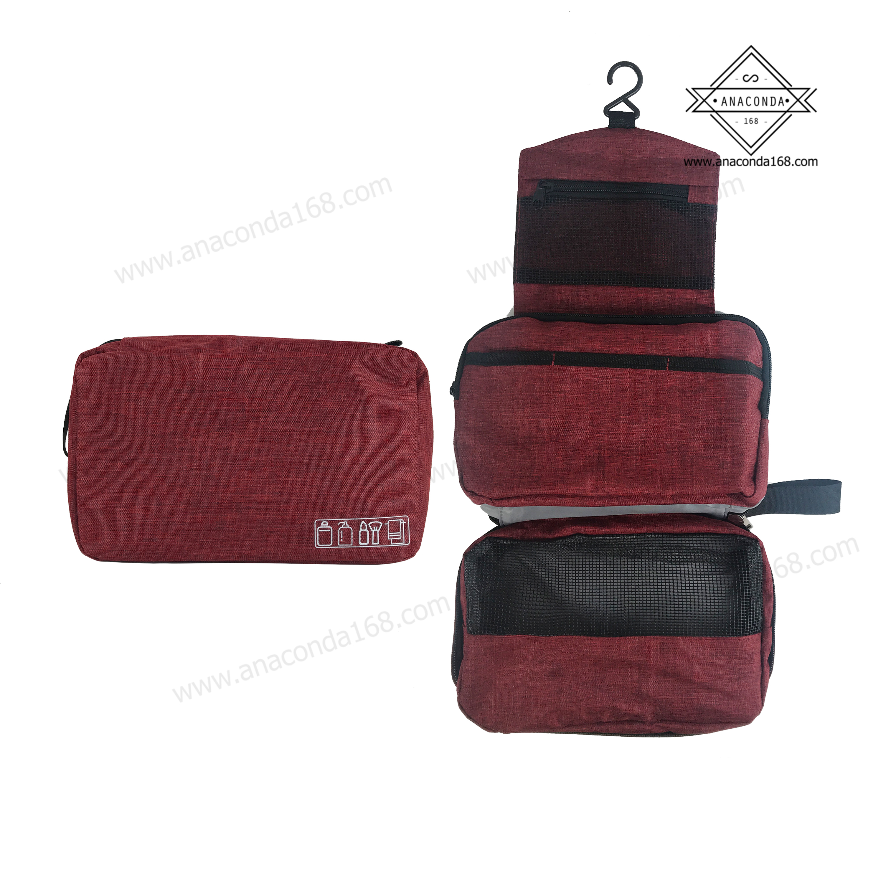 กระเป๋าจัดเก็บอุปกรณ์อาบน้ำ 3 ชั้น