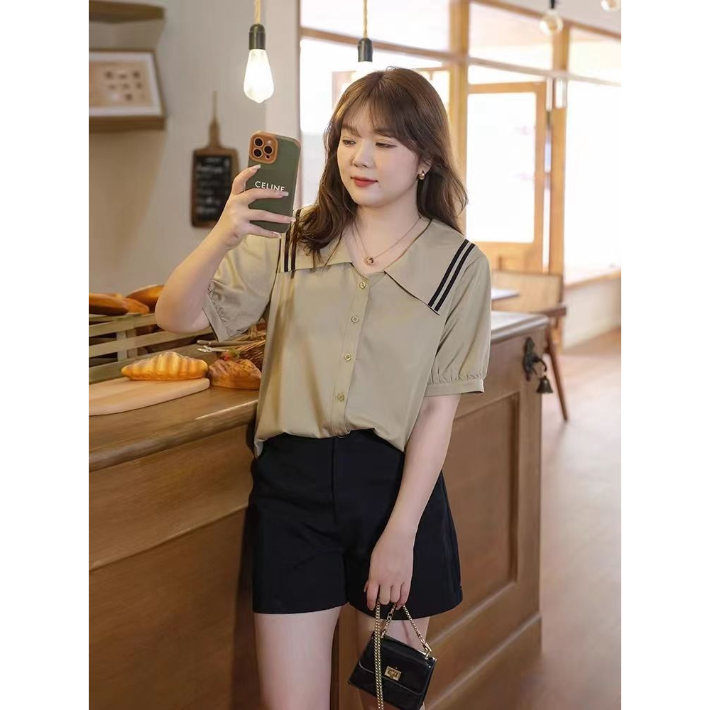 พร้อมส่ง : เสื้อเชิ้ตคอปกกะลาสี