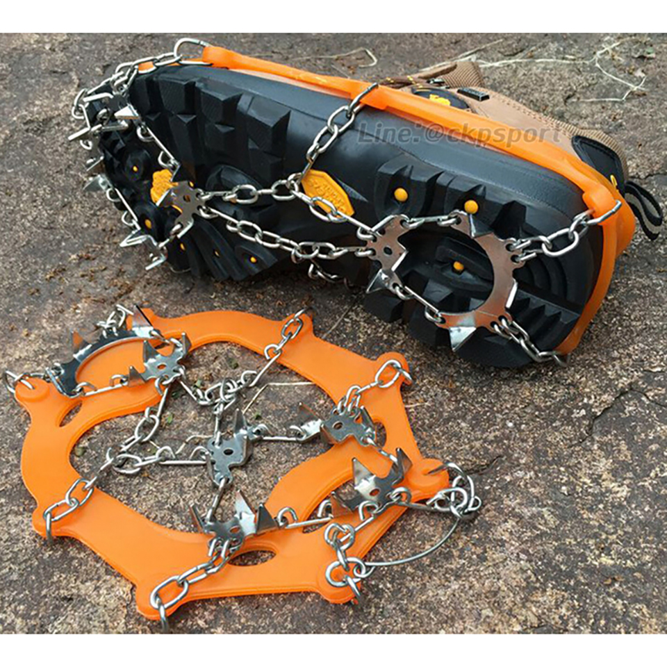 CRAMPONS รัดรองเท้าเดินหิมะ พื้นน้ำแข็ง เดินป่า ปีนเขา