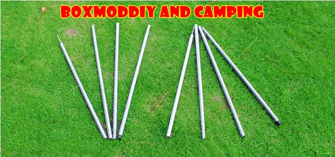 เสาฟลายชีท เสาผ้าใบกันฝน เสาtarp ขนาด16มม. 1ชุด มี8ท่อน ต่อได้2เสา 1เสาสูง2เมตร มีถุงใส่ และตัวกันฟ้าผ่าแถมให้ ราคา290บาท