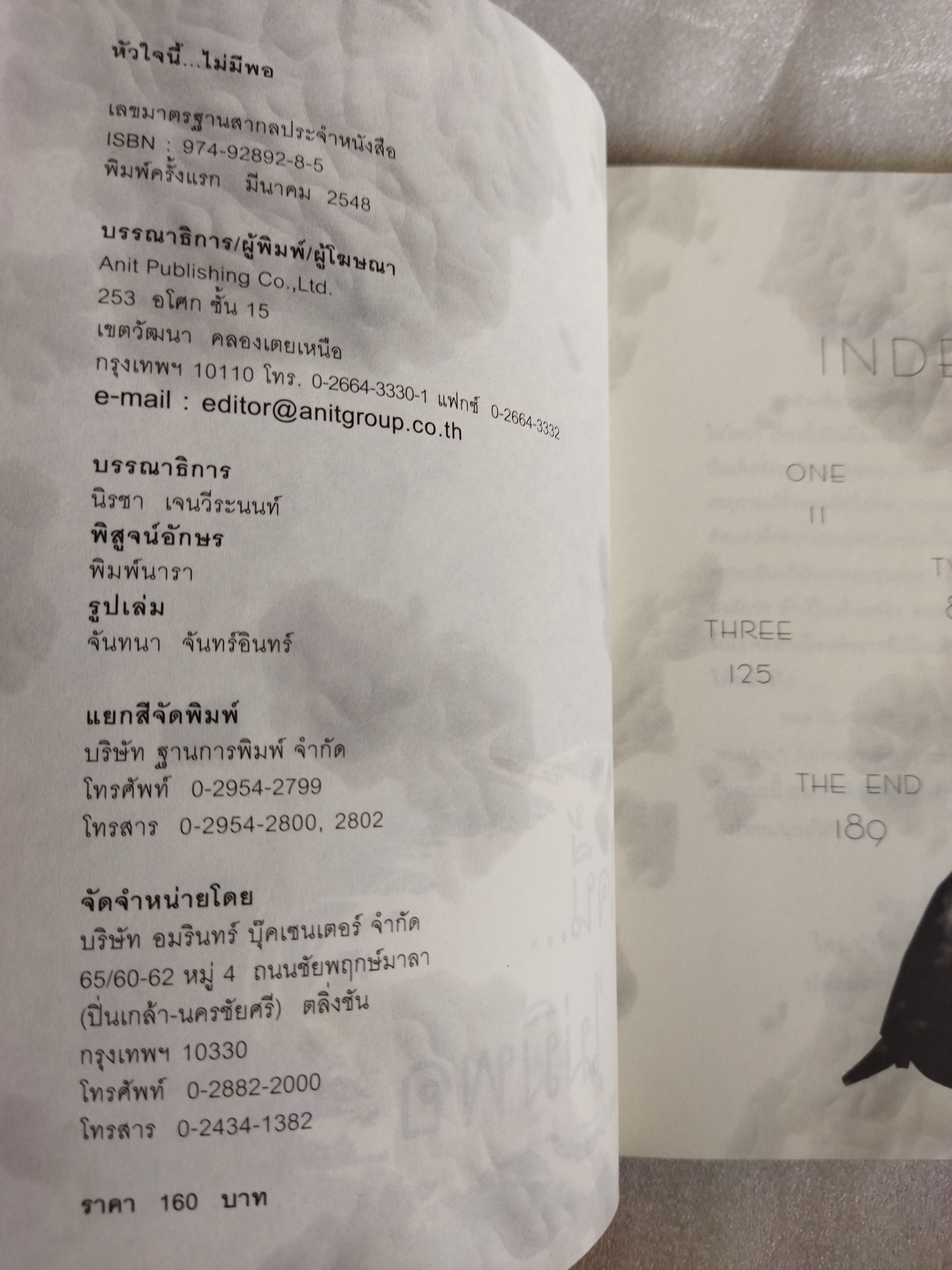 หัวใจนี้ ไม่มีพอ / Anit Publishing