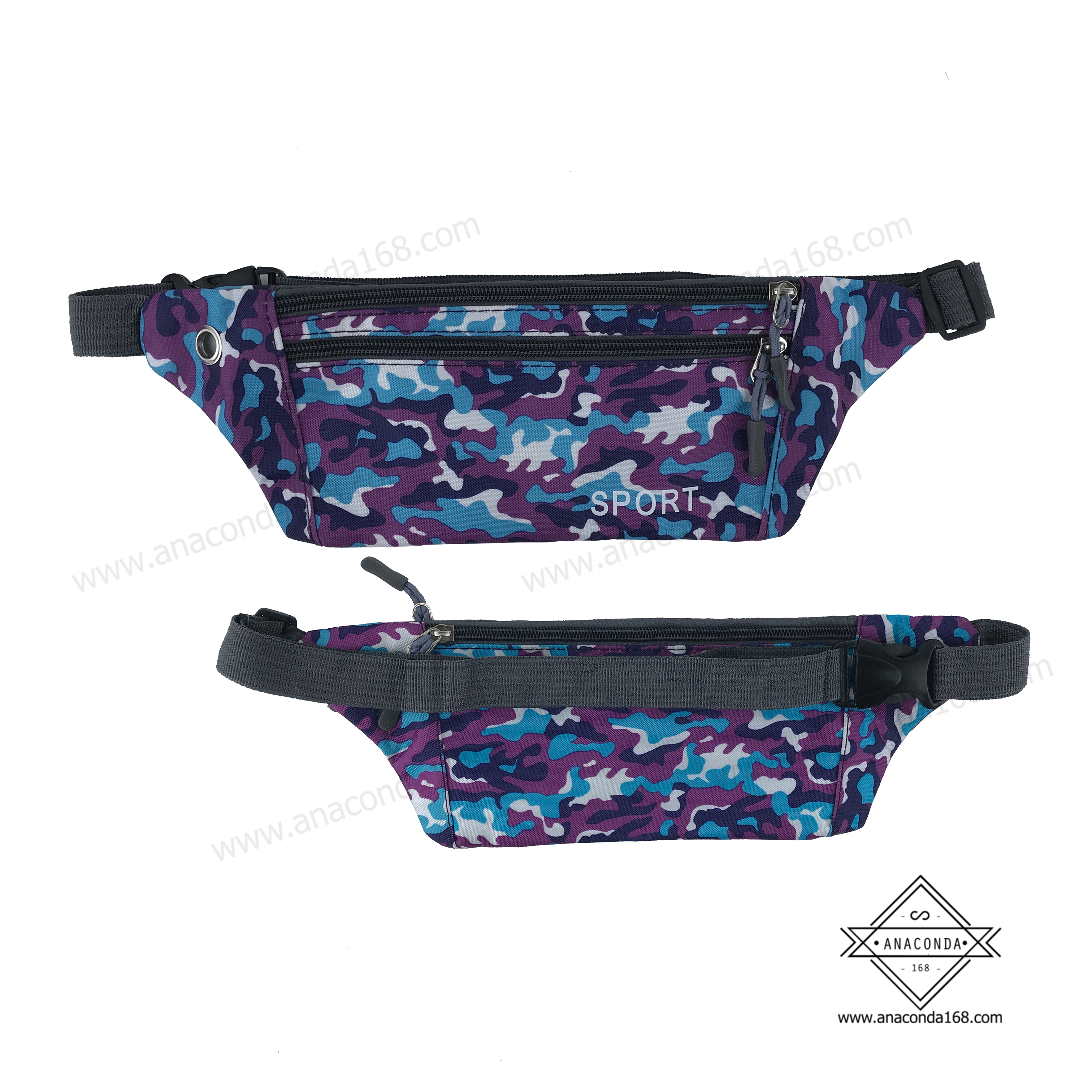 กระเป๋าคาดเอวสปอร์ต 3 ซิปแบบลาย V.2(Sport Bag)