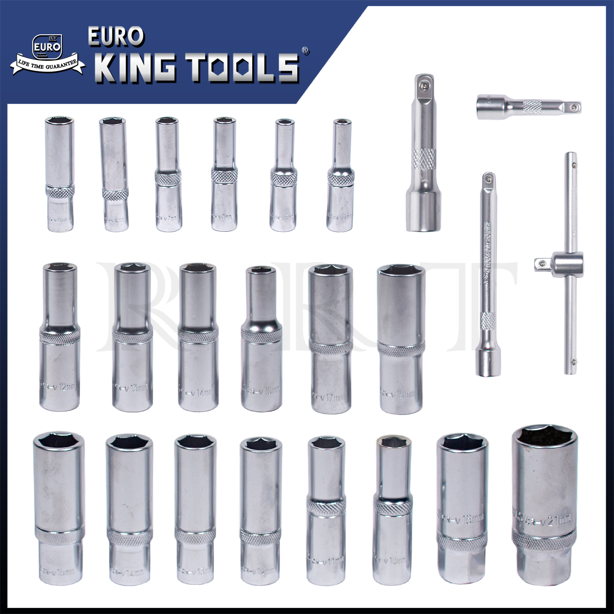EURO KING TOOLS ชุดบล็อก 150 ตัวชุด บล็อกชุด 1/2" 1/4" 3/8" 6 เหลี่ยม ครบชุด