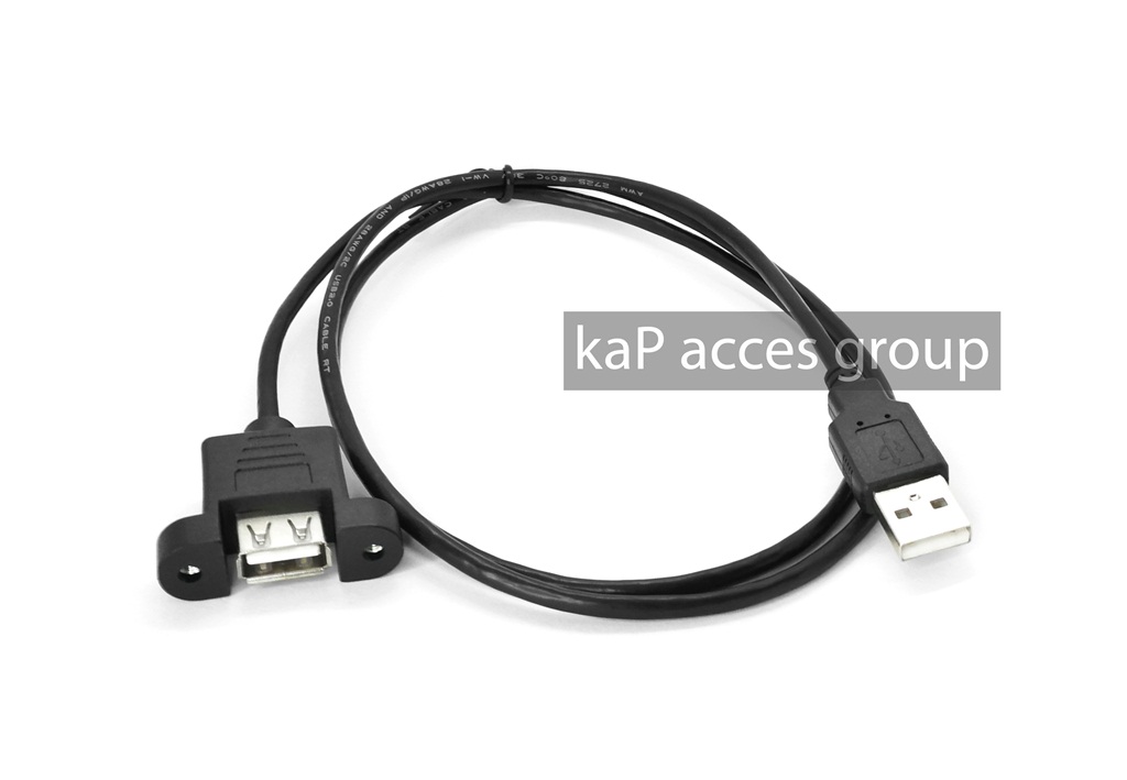 สาย USB ผู้ / เมีย แบบมีหูหิ้วติดแท่น ความยาว (1เมตร)