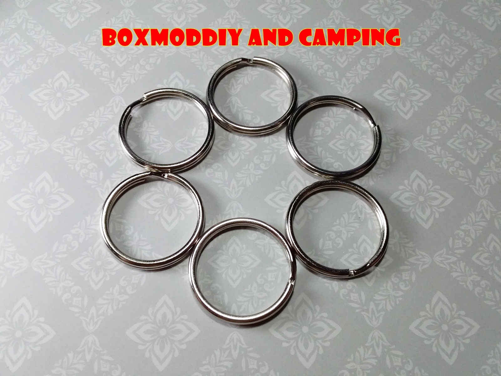 ห่วงเอนกประสงค์ ห่วงพวงกุญแจ ไว้คล้องหูฟลายชีท คล้องหูเต็นท์ คล้องอื่นๆ ขนาดใหญ่ 28มม. 1ชุดมี6วง 30บาท