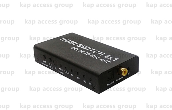 Switch HDMI เข้า 4 ออก 1 จอ Switcher Support ARC / MHL / Audio Separation (4K/ 3D)