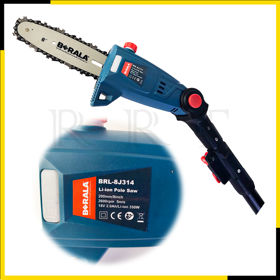 BERALA เลื่อยโซ่แต่งกิ่งไม้ 8 นิ้ว แบบไร้สาย 18V รุ่น BRL-8J314