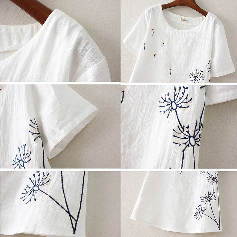 เสื้อผ้าฝ้ายงานปักดอกcotton