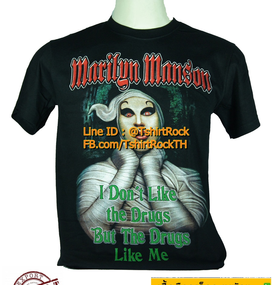 เสื้อวง MARILYN MANSON เสื้อยืดวงดนตรีร็อค เมทัล เสื้อร็อค มาริลีน แมนสัน MMS676