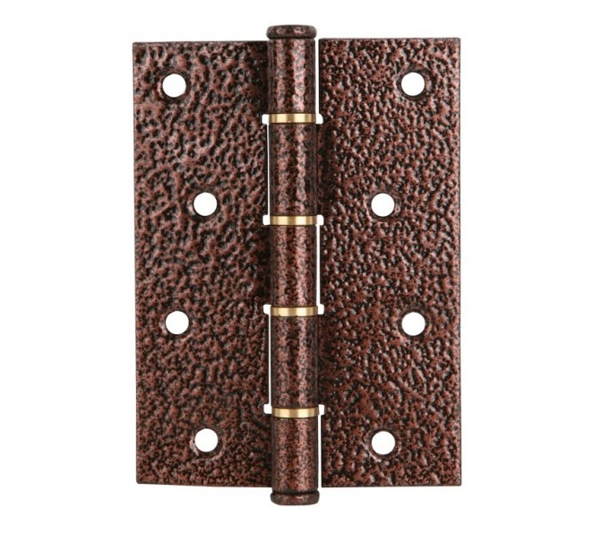 บานพับรมดำลายคราม แหวนทองเหลือง 4" x 3"