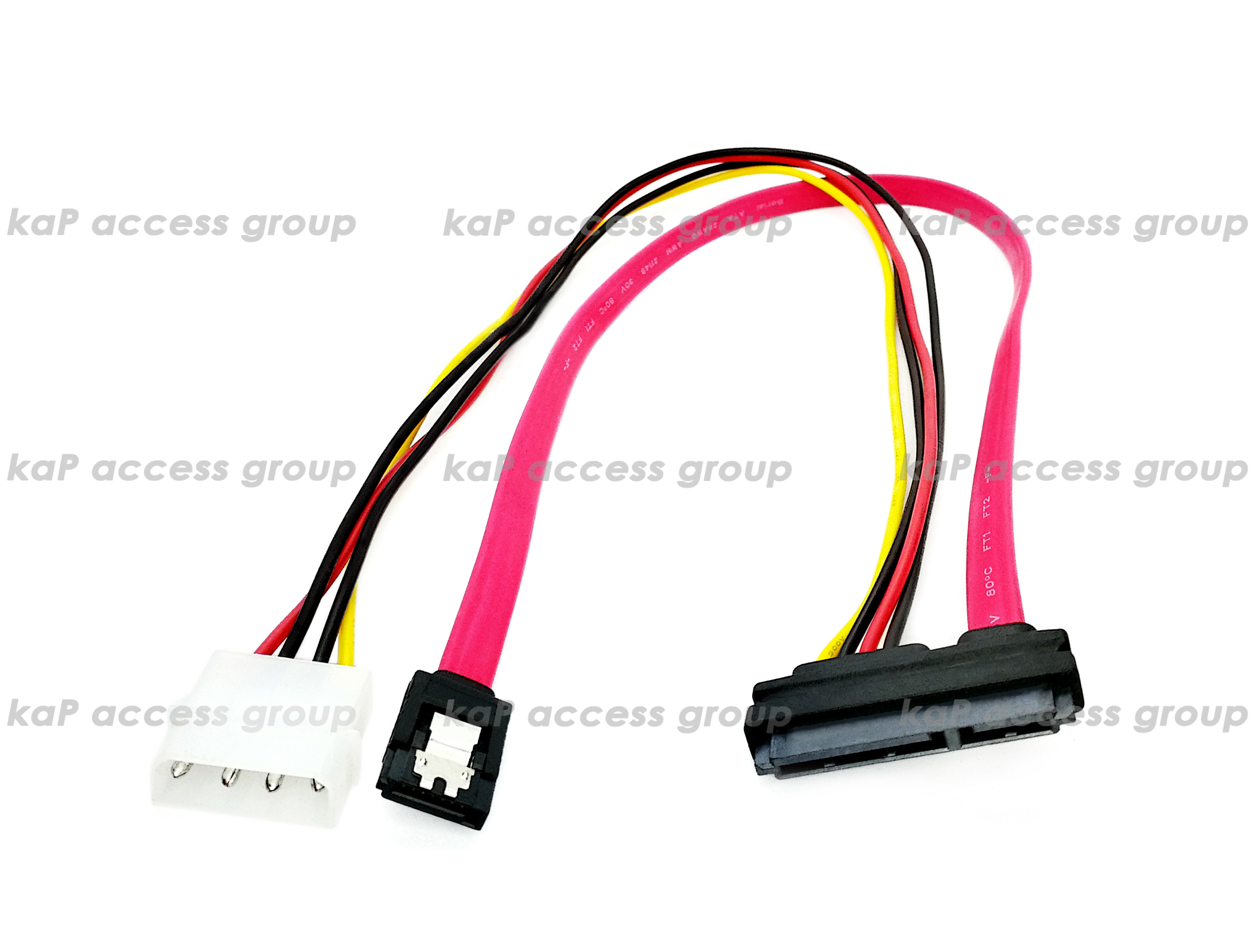 SATA 22pin Serial ATA Data and Power Molex Combo Cable (40cm)
