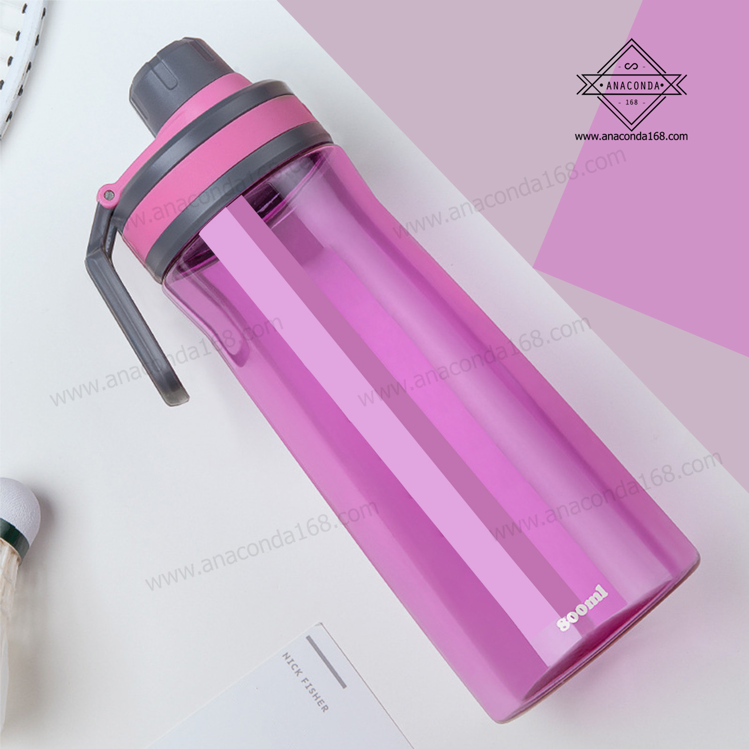 ขวดน้ำพลาสติกทรงยาว (CHFE) 800 ml.