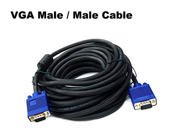 สายวีจีเอ (RGB) 3+6 ผู้/ผู้ ความยาวสาย 15เมตร หัวทอง