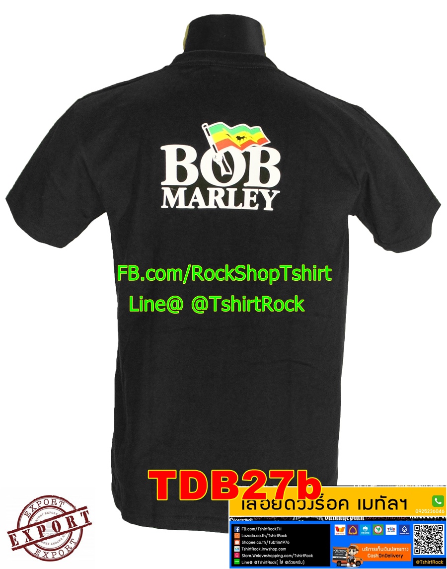 เสื้อร็อค Bob Marley เสื้อวง เสื้อวินเทจ บ็อบ มาร์เลย์ TDB27