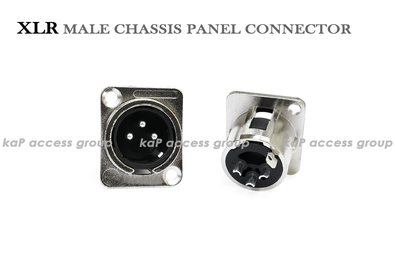 XLR MALE PANEL MOUNT CONNECTOR