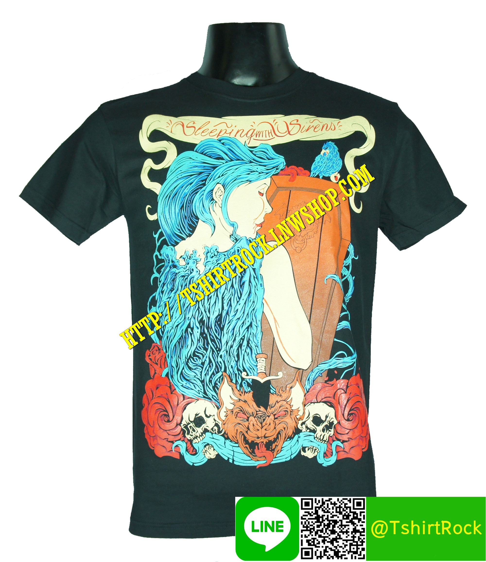 SLEEPING WITH SIRENS เสื้อยืดวงร็อค เมทัล ดนตรี เสื้อวงสลีปปิงวิทไซเรนส์ SWS1547
