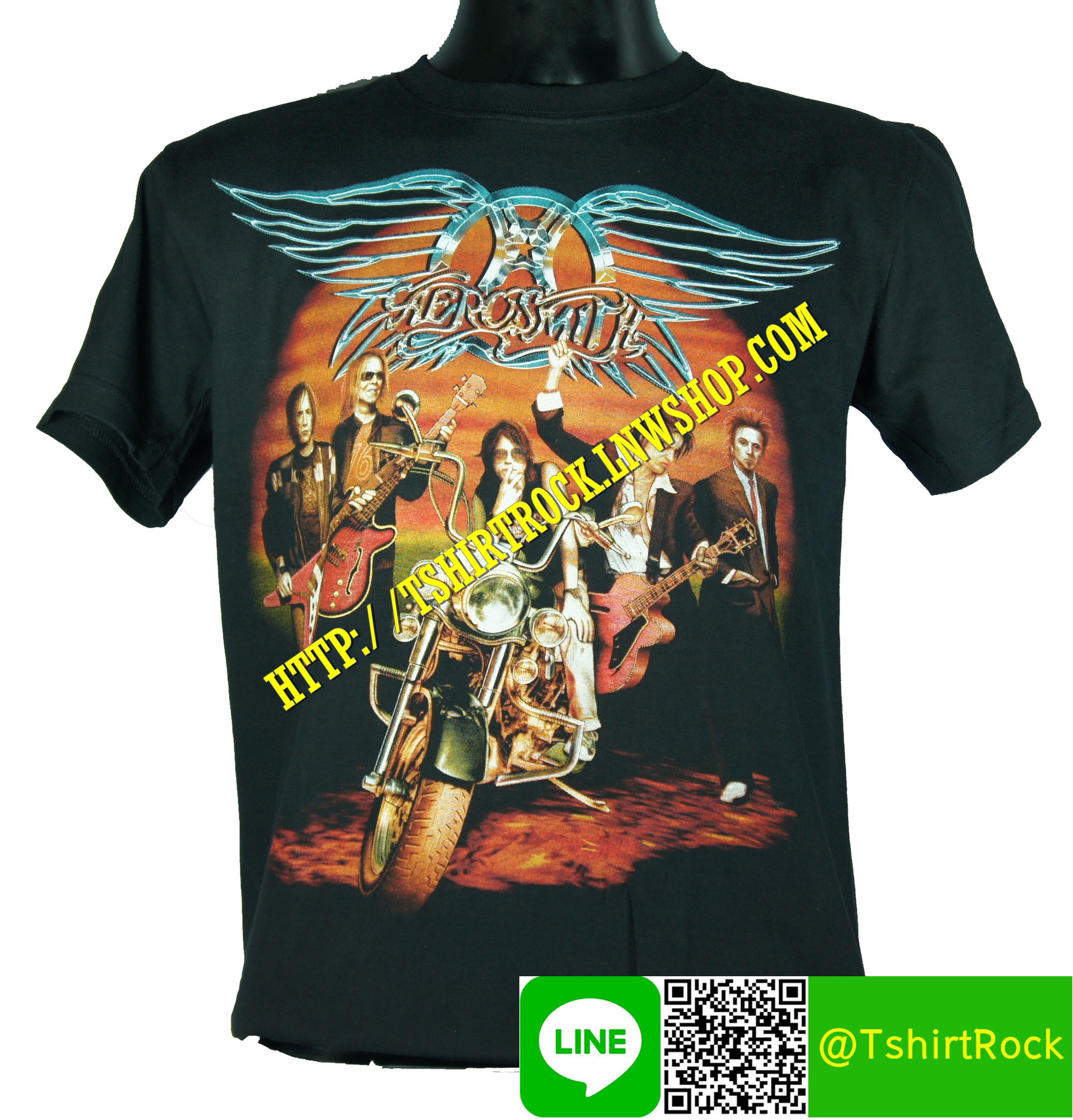 AEROSMITH เสื้อยืดวงร็อค เมทัล ดนตรี เสื้อวงแอโรสมิธ ARM716