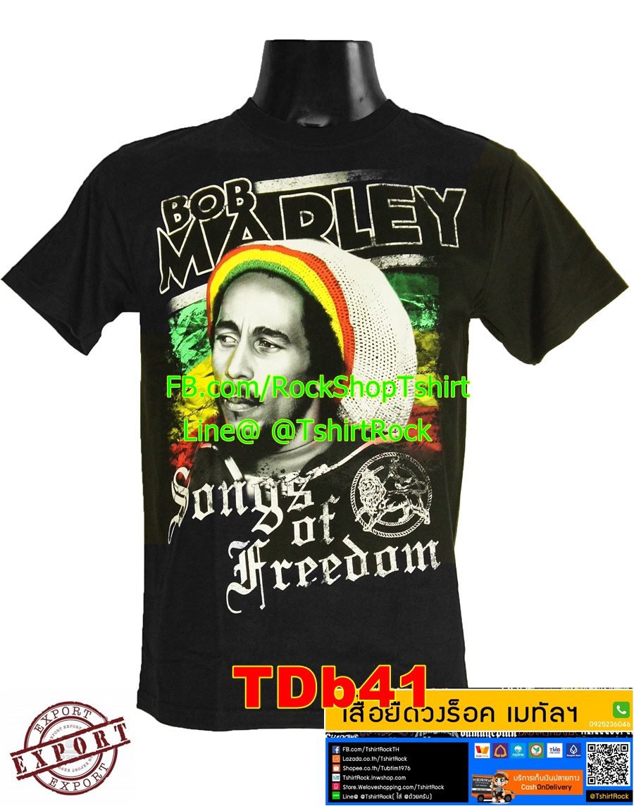 เสื้อวินเทจ Bob Marley เสื้อยืดวงร็อค เสื้อร็อค เมทัล บ็อบ มาร์เลย์ TDb41