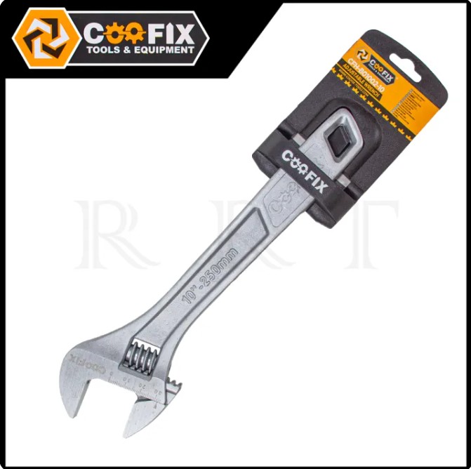COOFIX ประแจเลื่อน 10 นิ้ว รุ่น CFH-B01002-10 ปากกว้าง 30 mm. ความยาว 250mm.(มีสเกลบอกระยะ)