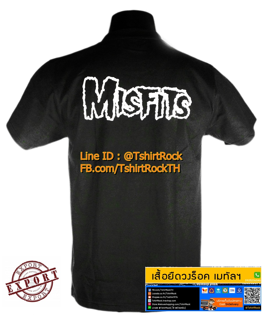 เสื้อวง MISFITS เสื้อยืดวงดนตรีร็อค เมทัล เสื้อร็อค มิสฟิตส์ MIF1668