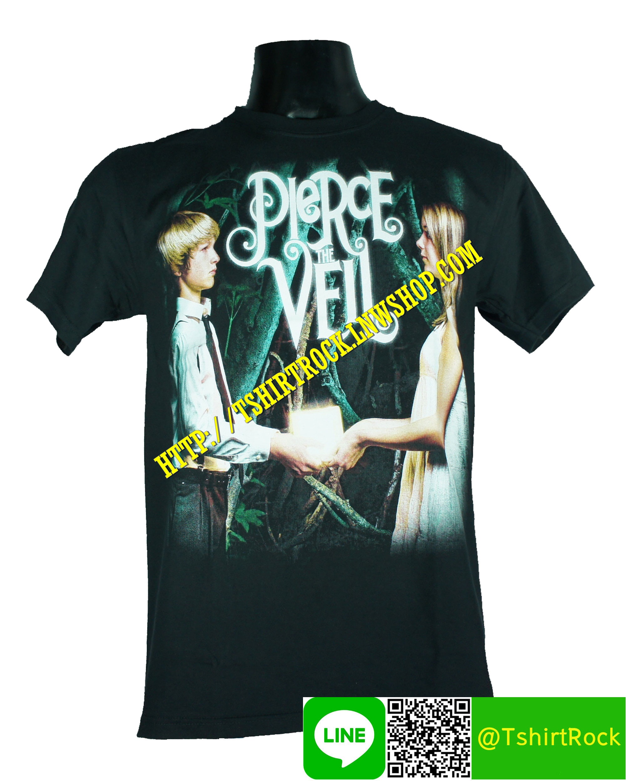 PIERCE THE VEIL เสื้อยืดวงร็อค เมทัล ดนตรี เสื้อวงเพี๊ยชเดอะเวล PTV1574